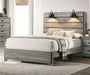 Crown Mark Furniture Carter Queen Platform Bed in Gray image