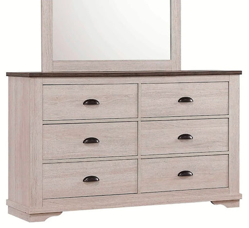 Crown Mark Furniture Coralee 6 Drawer Dresser in White image