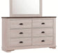 Crown Mark Furniture Coralee 6 Drawer Dresser in White image