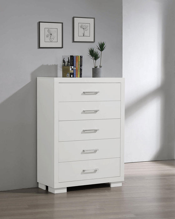 Jessica 5-drawer Chest White image