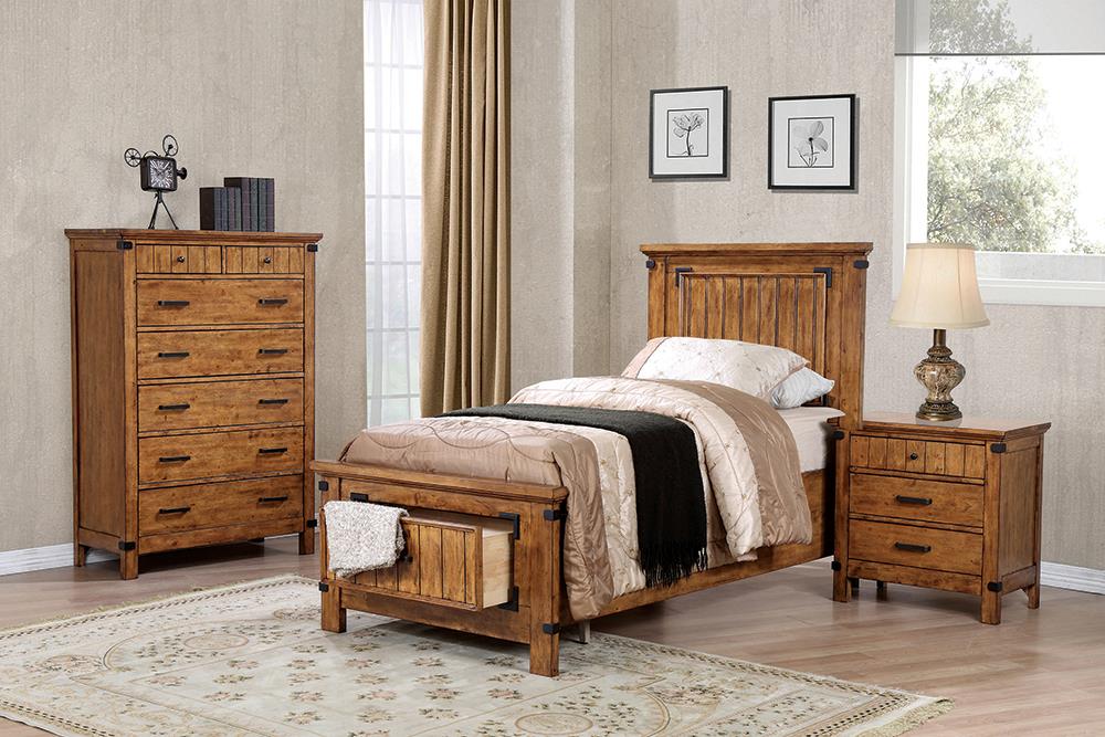 Brenner Storage Bedroom Set Rustic Honey image