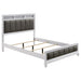 Barzini Eastern King Upholstered Panel Bed White image