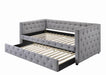 Mockern Tufted Upholstered Daybed with Trundle Grey image