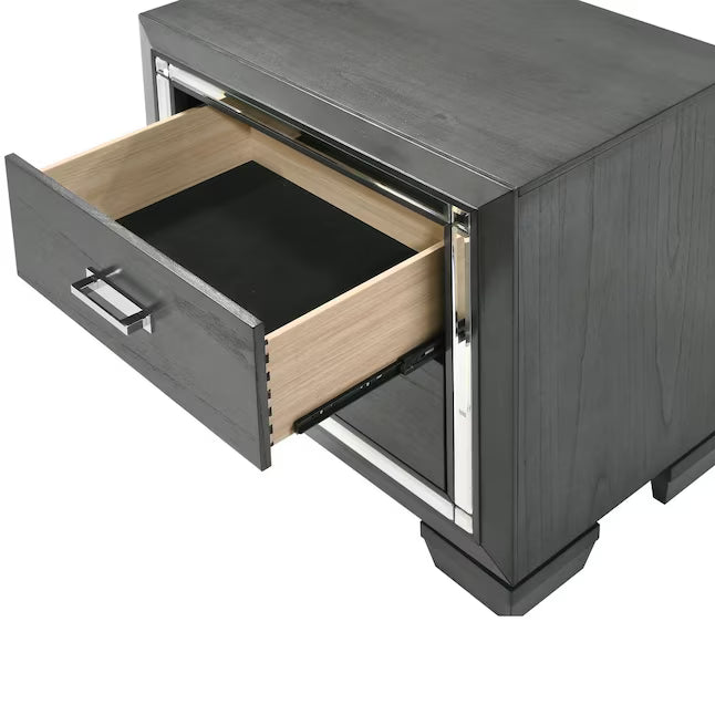 Titanium Night Stand in Gray