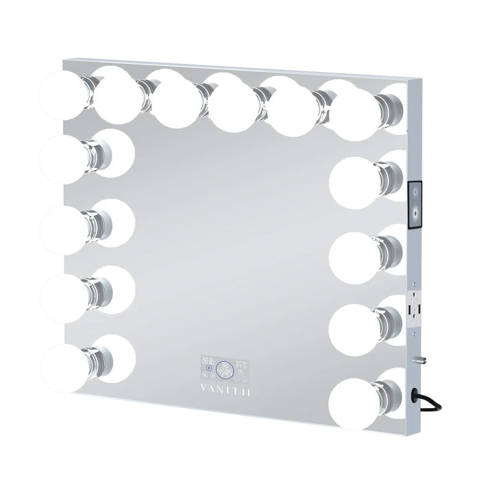 VANITII Eva Vanity Desk - 13 Storage Drawers with Full Light and Mirror