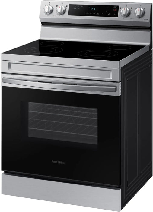 Samsung - 6.3 cu. ft. Freestanding Electric Range with WiFi and Steam Clean - Stainless Steel