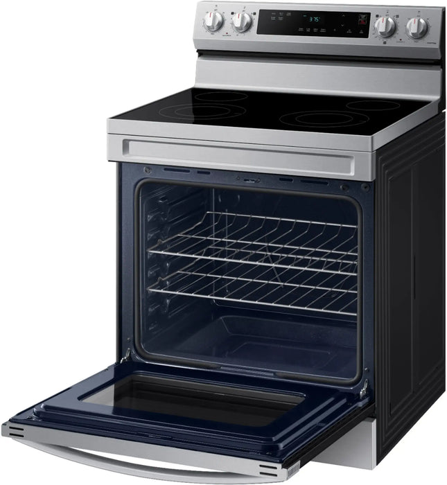 Samsung - 6.3 cu. ft. Freestanding Electric Range with WiFi and Steam Clean - Stainless Steel