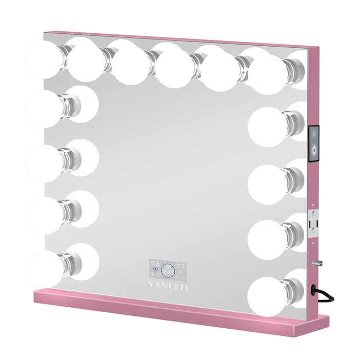 VANITII Eva Vanity Desk - 13 Storage Drawers with Full Light and Mirror