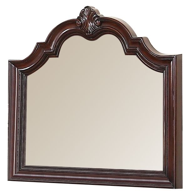Crown Mark Furniture Sheffield Dresser Mirror in Dark Cherry image