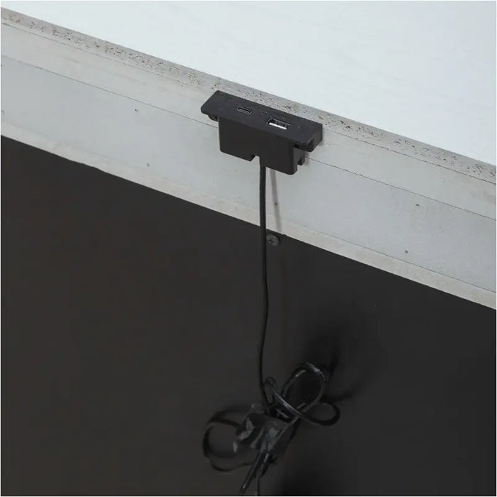 Reflections 2-Drawer Nightstand with 3-Way Touch LED Lights and Charging Station