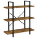 Cole 3-Shelf Bookcase Antique Nutmeg and Black image