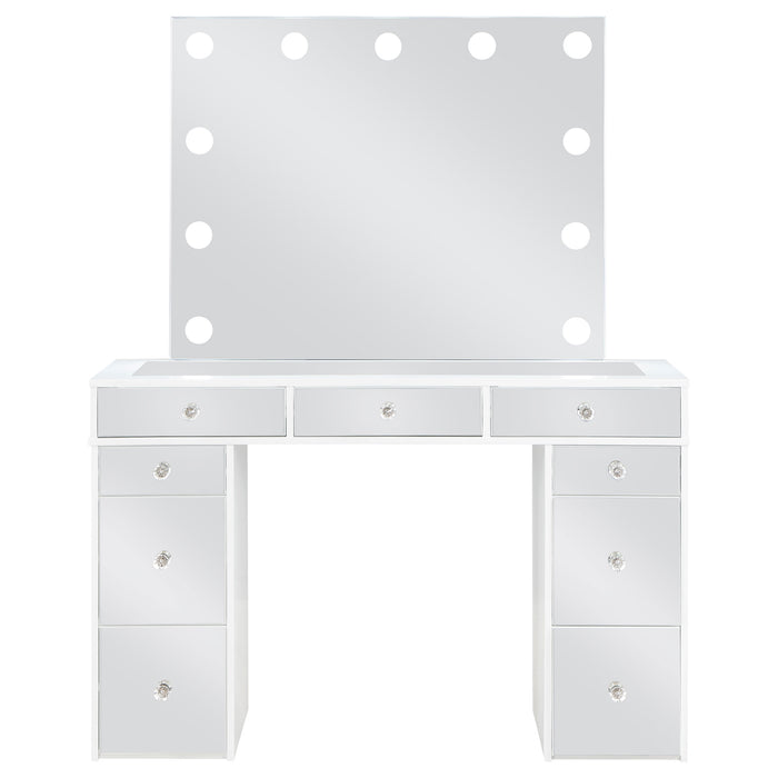 Regina Makeup Vanity Table with LED Mirror and Stool