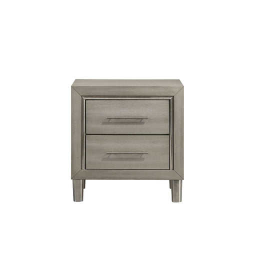 Lennox 2 Drawer Nightstand-Gray