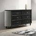 Skyline 6 Drawer Dresser-Onyx