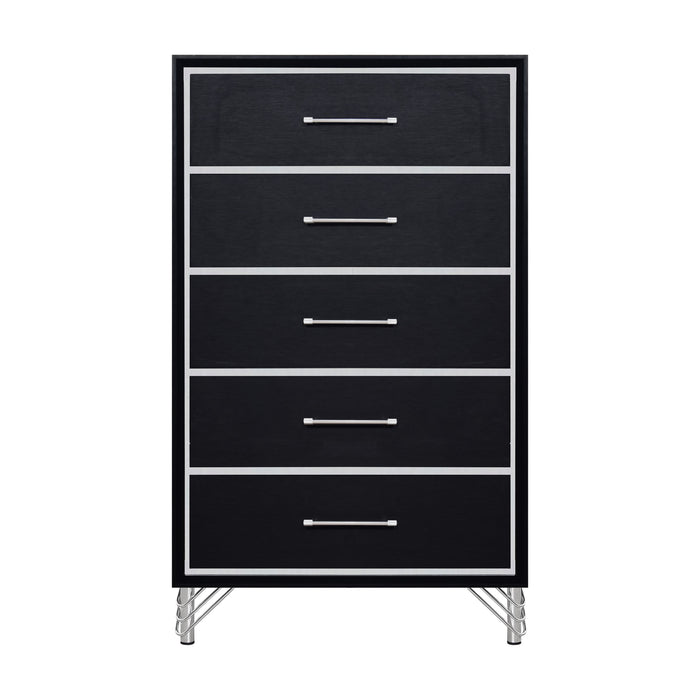 Ava 5 Drawer Chest-Ebony