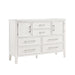 Andover 60" Dresser W/Doors-White