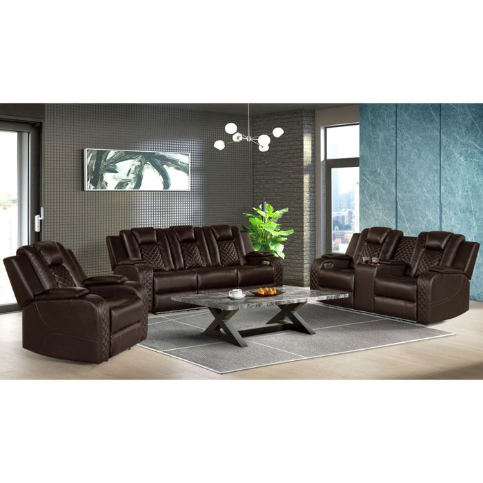 Carlo Power Motion Loveseat with Power Headrest (LEATHER)