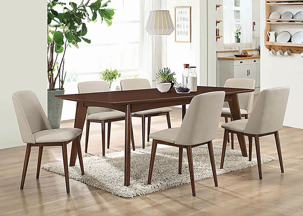 Malone Rectangular Dining Table Dark Walnut