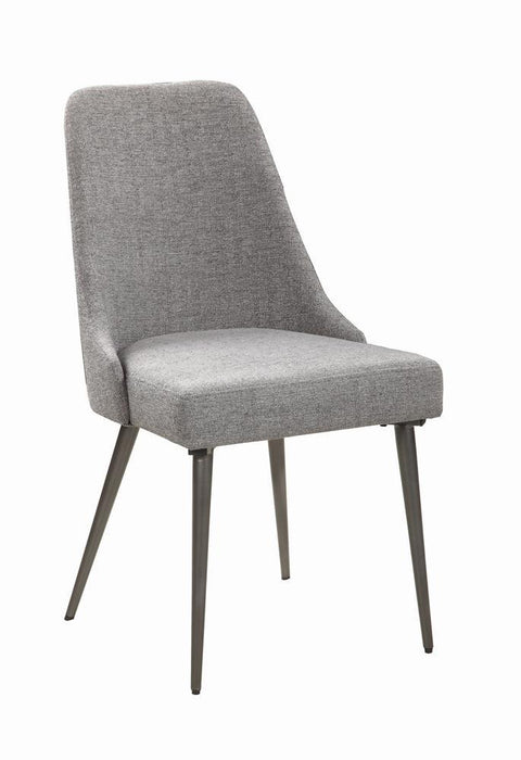 Alan Upholstered Dining Chairs Grey (Set of 2)