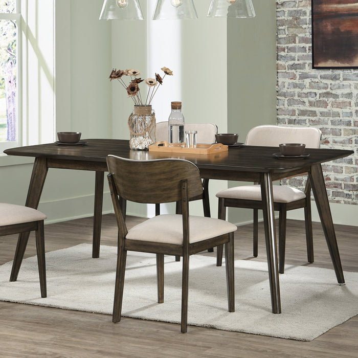 Rex 72" Fixed Top Rectangle Dining Table-Walnut