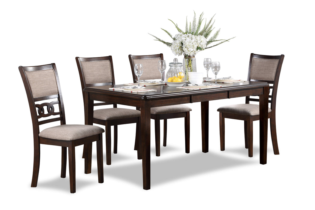 Gia 5 Pc 60" Dining Table & 4 Chairs-Cherry
