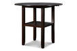 Gia 3 Pc 42" Counter Drop Leaf Table & 2 Chairs-Ebony