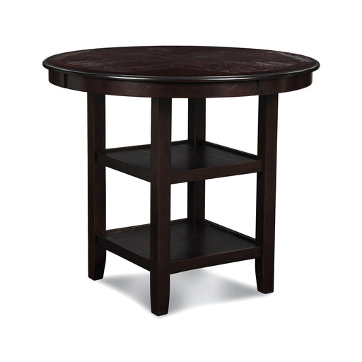 Gia 5 Pc 42" Round Counter Dining Table & 4 Chairs-Ebony