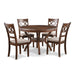 Cori Round Dining 5 Pc Set-Brown Cherry