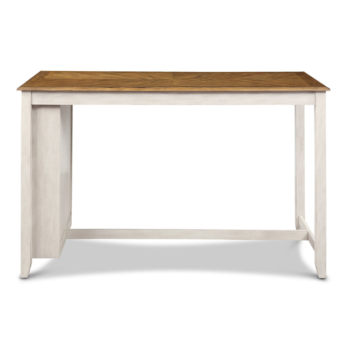 Amy 5 Pc 60" Counter Storage Table+Chairs- Bisque/Brown