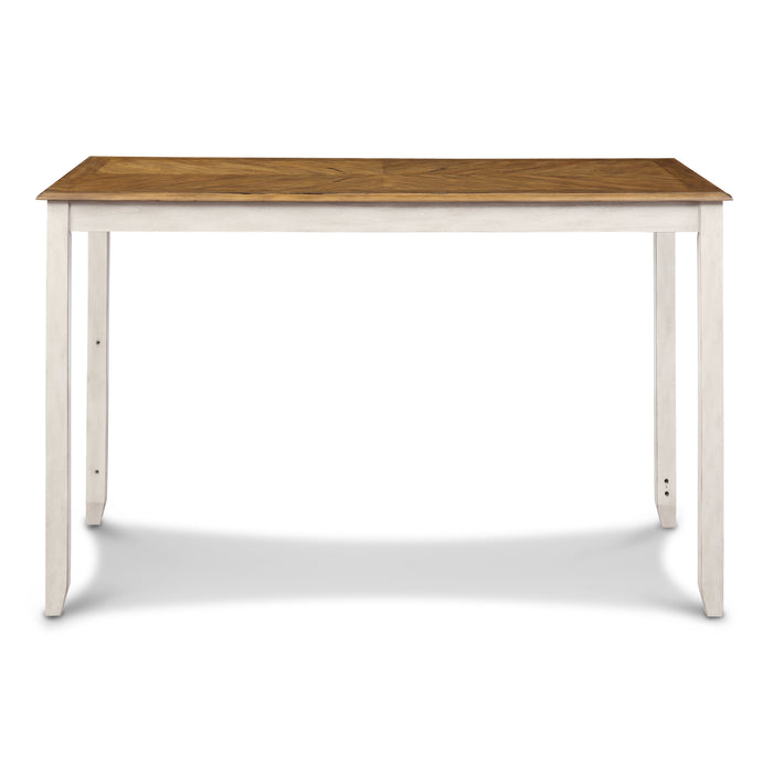 Amy 5 Pc 60" Counter Storage Table+Chairs- Bisque/Brown