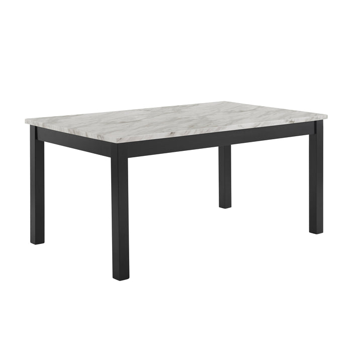 Celeste 64" Dining Table-Espresso/Faux Marble