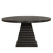 Plateau Round Table Pedestal Base Top-Rustic Espresso