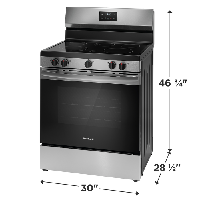 Frigidaire 30-in Glass Top 5 burners 5.3-cu ft