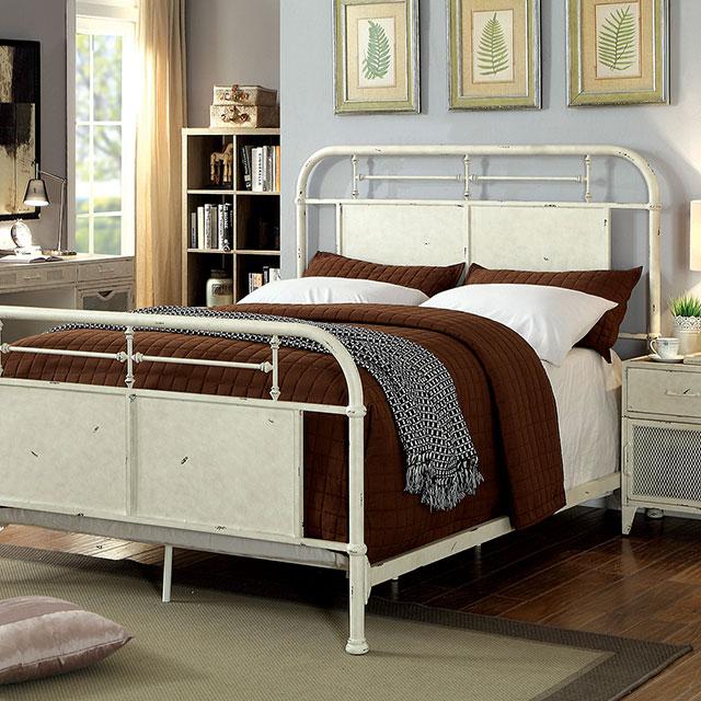 Haldus Bed Ivory, Red & White