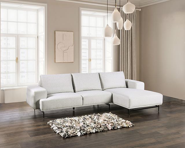 Baerum Sectional, Left & Right Chaise Beige & Gray