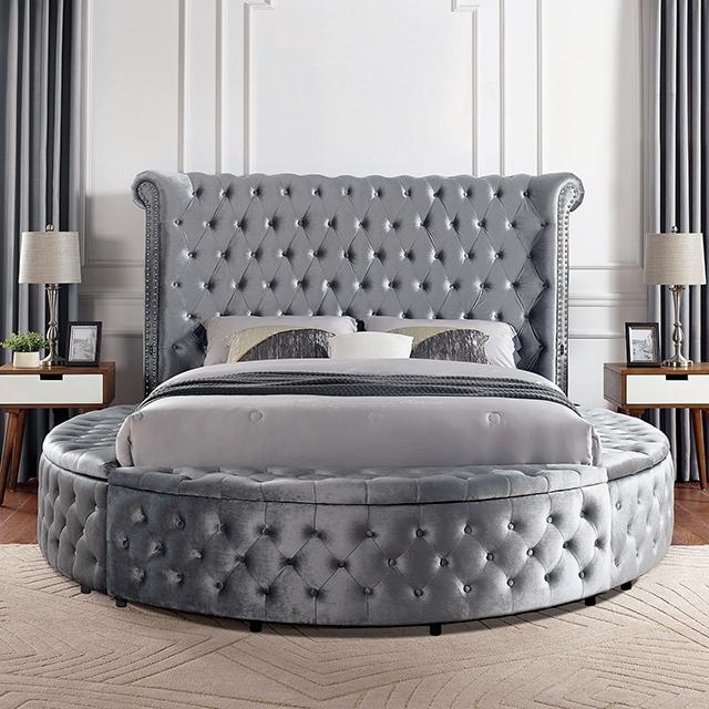 SANSOM Queen Bed, Gray