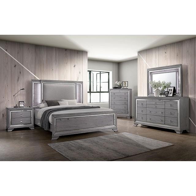 Alanis Light Gray Queen Bed