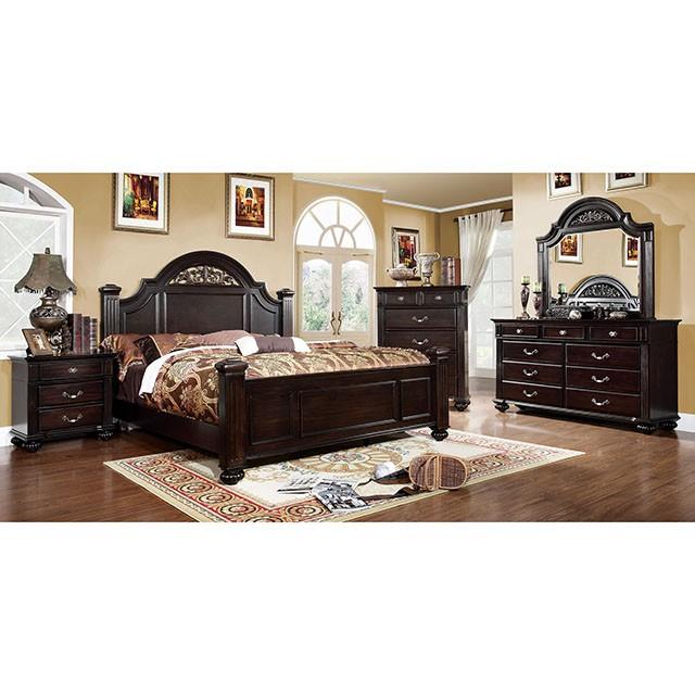 Syracuse Dark Walnut Queen Bed