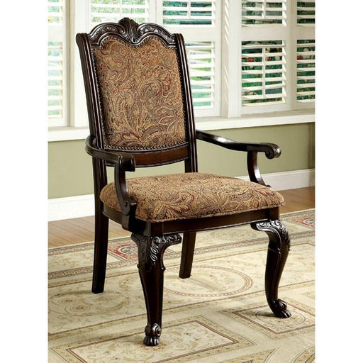 BELLAGIO Brown Cherry/Pattern Fabric Arm Chair (2/CTN) image