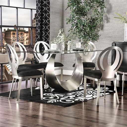 ORLA Silver/Black Dining Table image