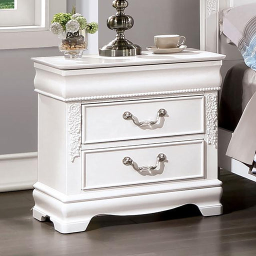 ALECIA Night Stand w/ USB, White image