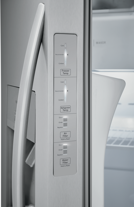 Frigidaire 25.6-cu ft Side-by-Side Refrigerator with Ice Maker, Water and Ice Dispenser
