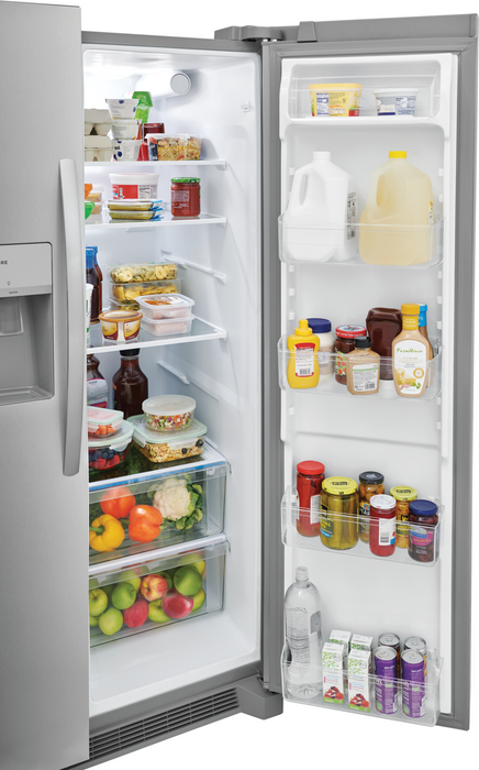 Frigidaire 25.6-cu ft Side-by-Side Refrigerator with Ice Maker, Water and Ice Dispenser