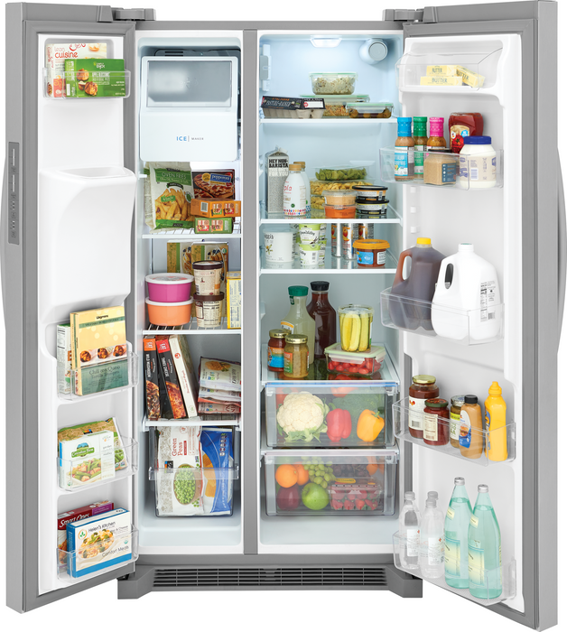 Frigidaire 25.6-cu ft Side-by-Side Refrigerator with Ice Maker, Water and Ice Dispenser