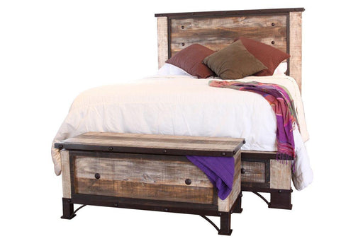 Antique King Platform Bed in Multi Color image