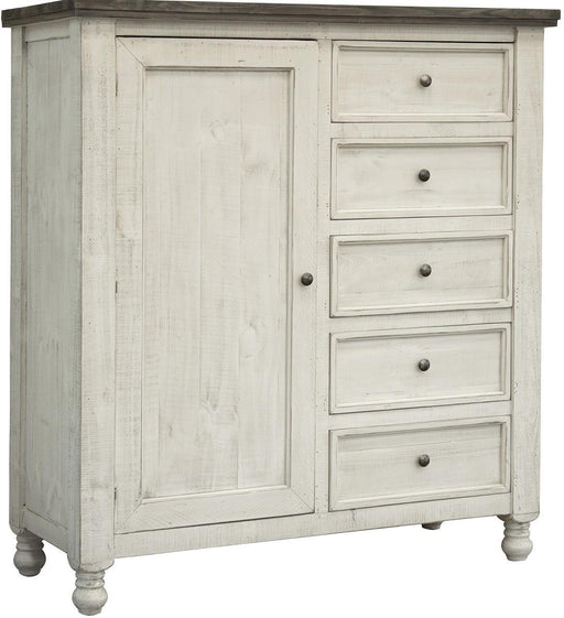 Stone 5 Drawer with 1 Door Gentleman's Chest in Two Tone image