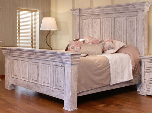 Terra King Panel Bed in Distressed Vintage White image