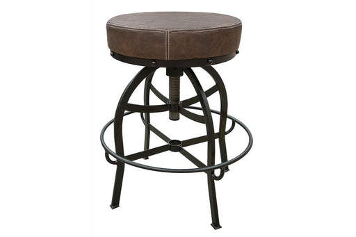 Seating 24-30" Adjustable Swivel Stool, w/ Faux Leather seat, Iron base image