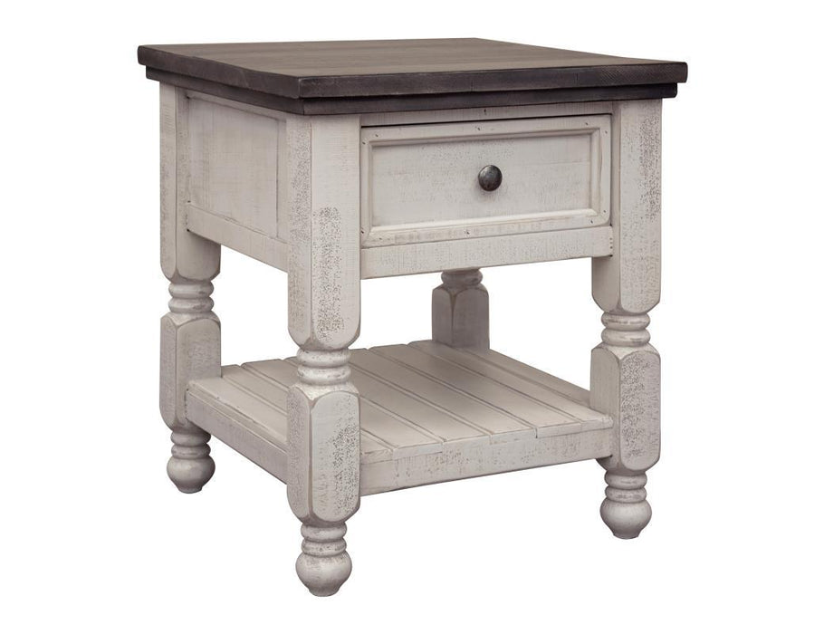 Stone 1 Drawer, Shelf End Table image