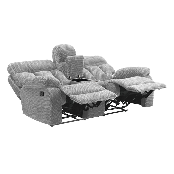 BRAVO CONSOLE LOVESEAT W/ DUAL RECLINERS-STONE